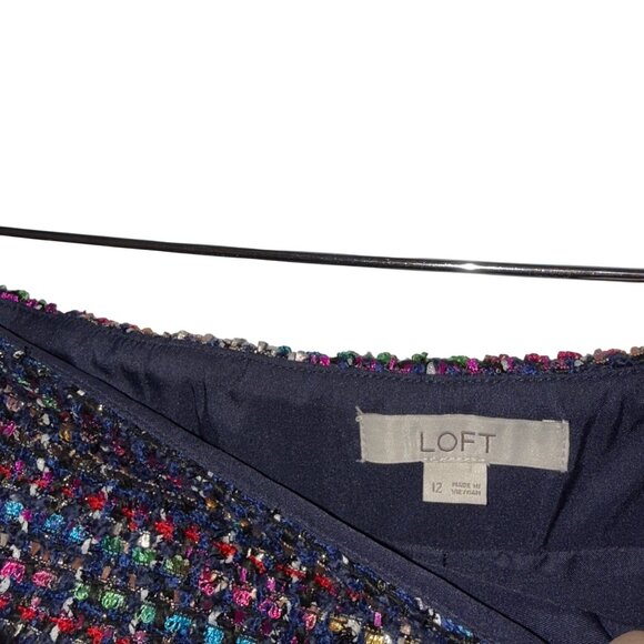 Loft Womens Multicolor Tweed Skirt Size 12 - Picture 6 of 7